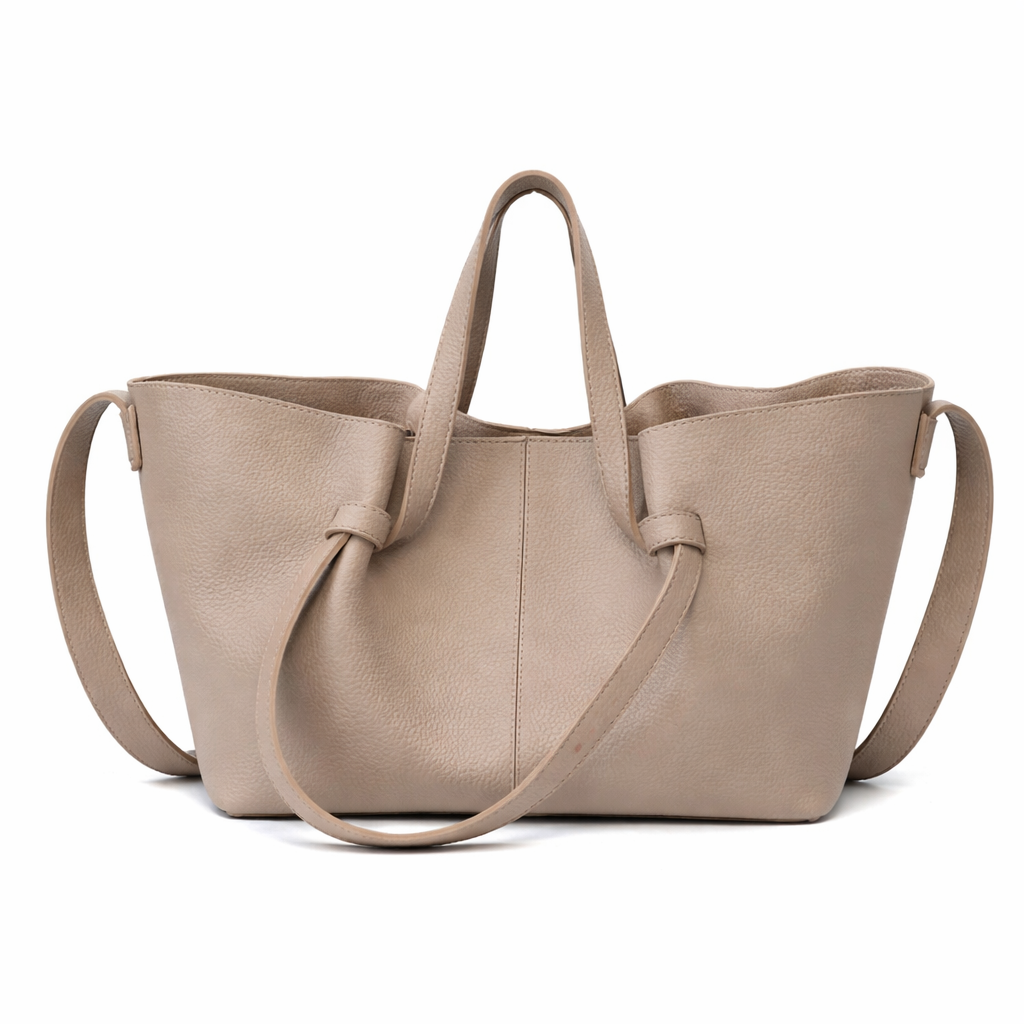 Soft Minimal Crossbody Bag in beige with a clean design and soft silhouette for casual and city looks.