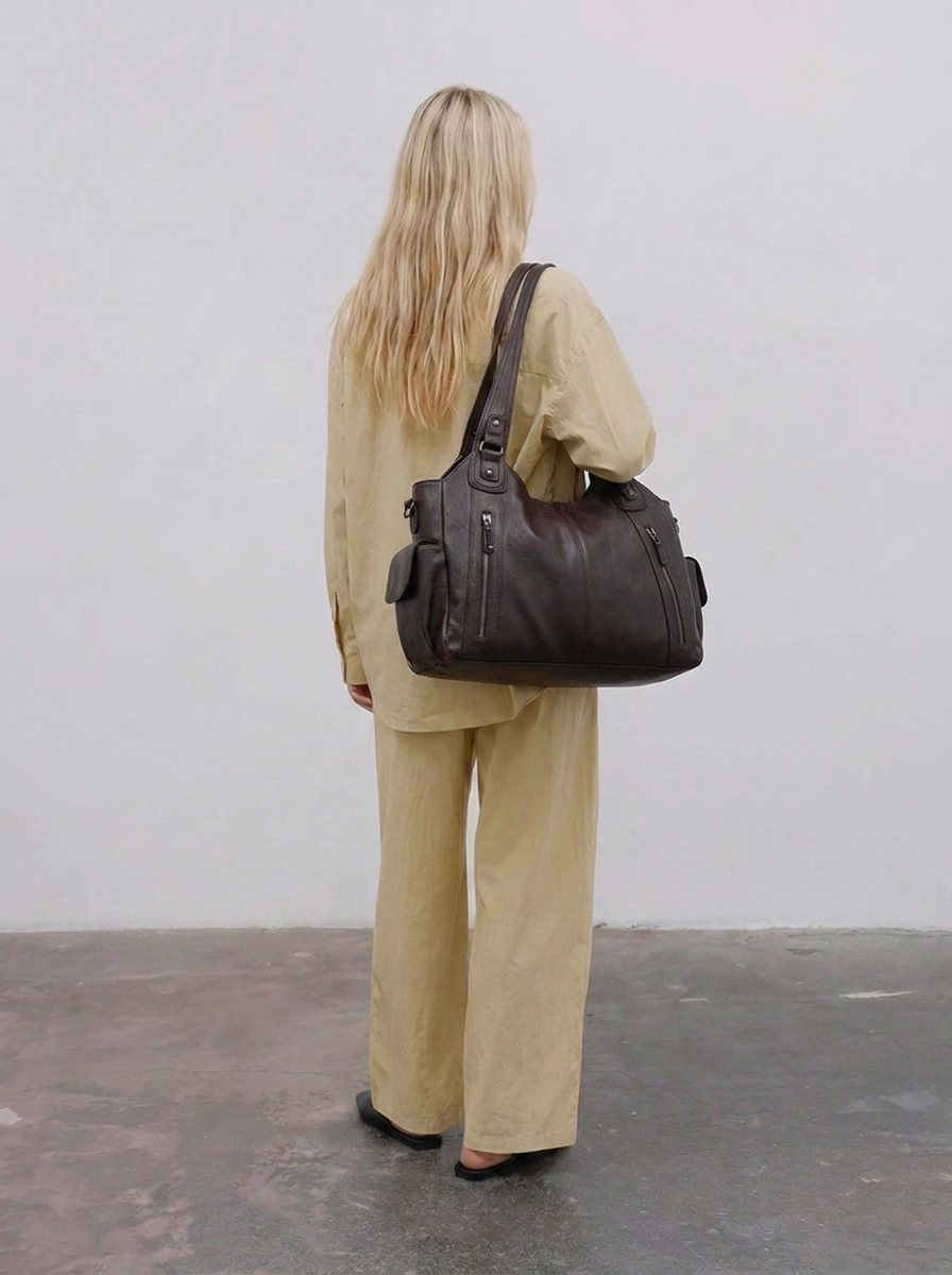 Medium Zip Shoulder Bag
