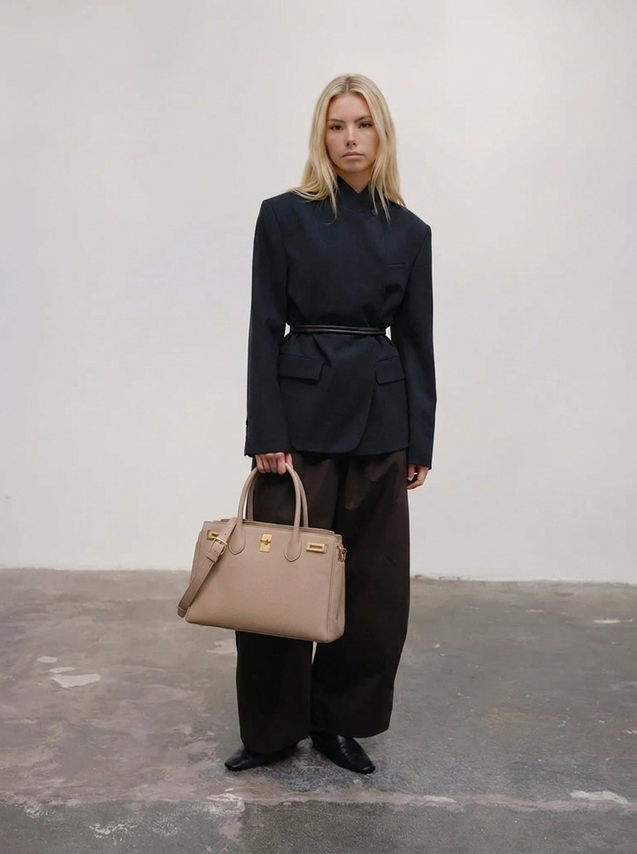 Medium Structured Lock Bag