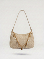 Lena Woven Straw Shoulder Bag