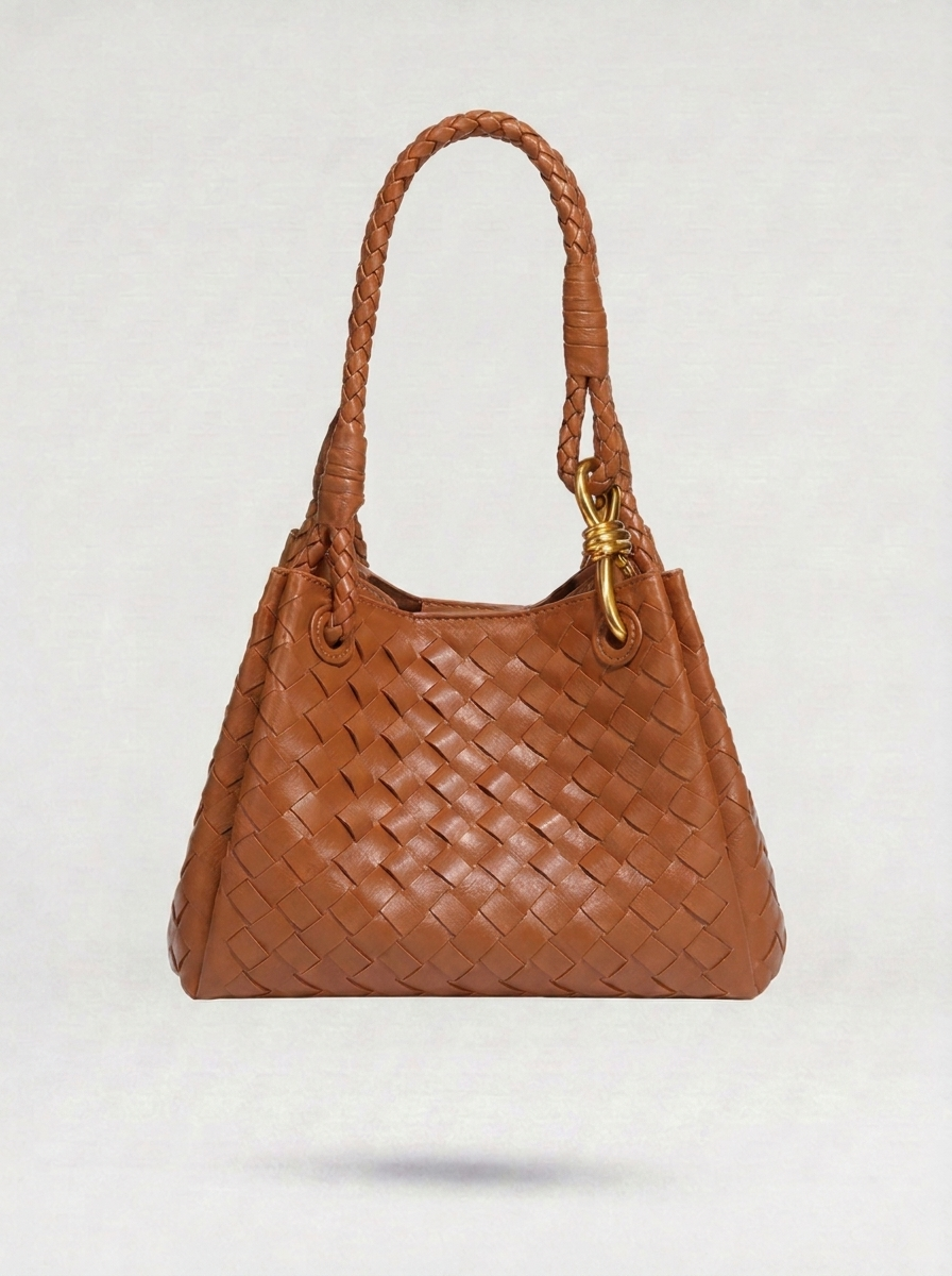 Large Mia Woven Shoulder Bag
