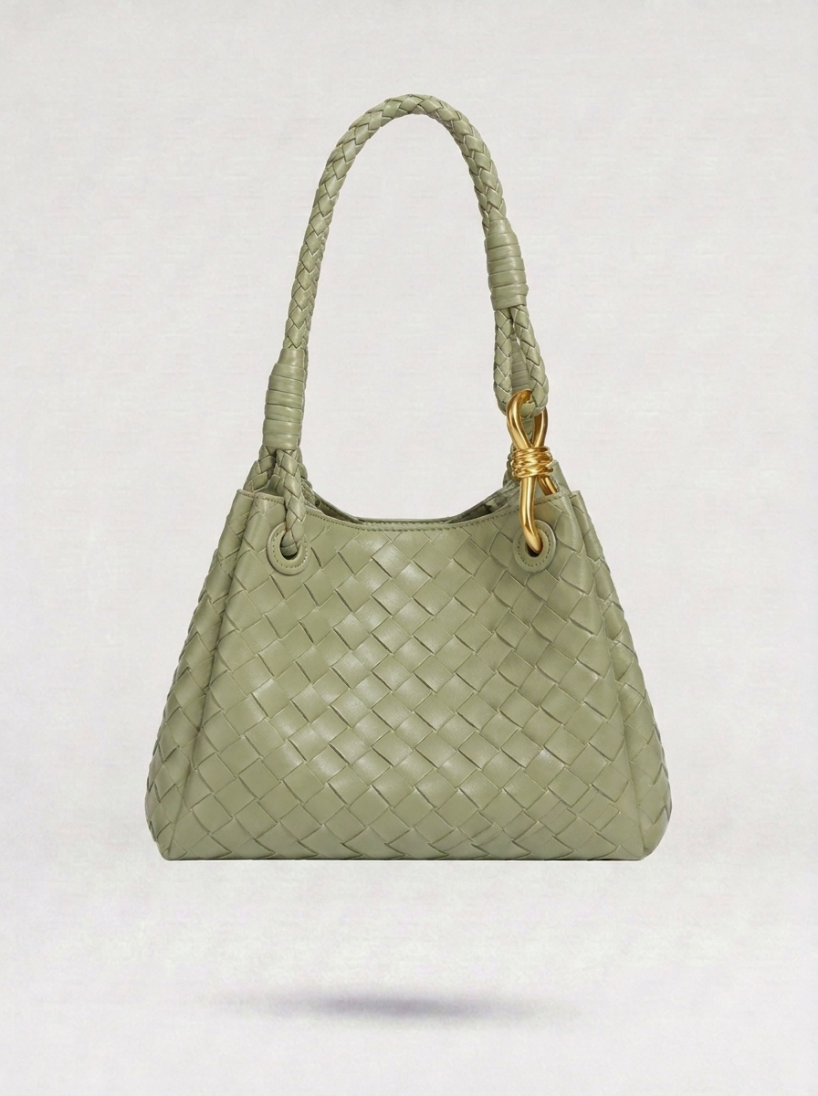 Large Mia Woven Shoulder Bag