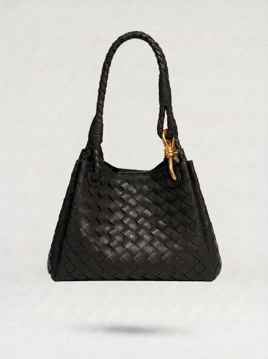 Large Mia Woven Shoulder Bag