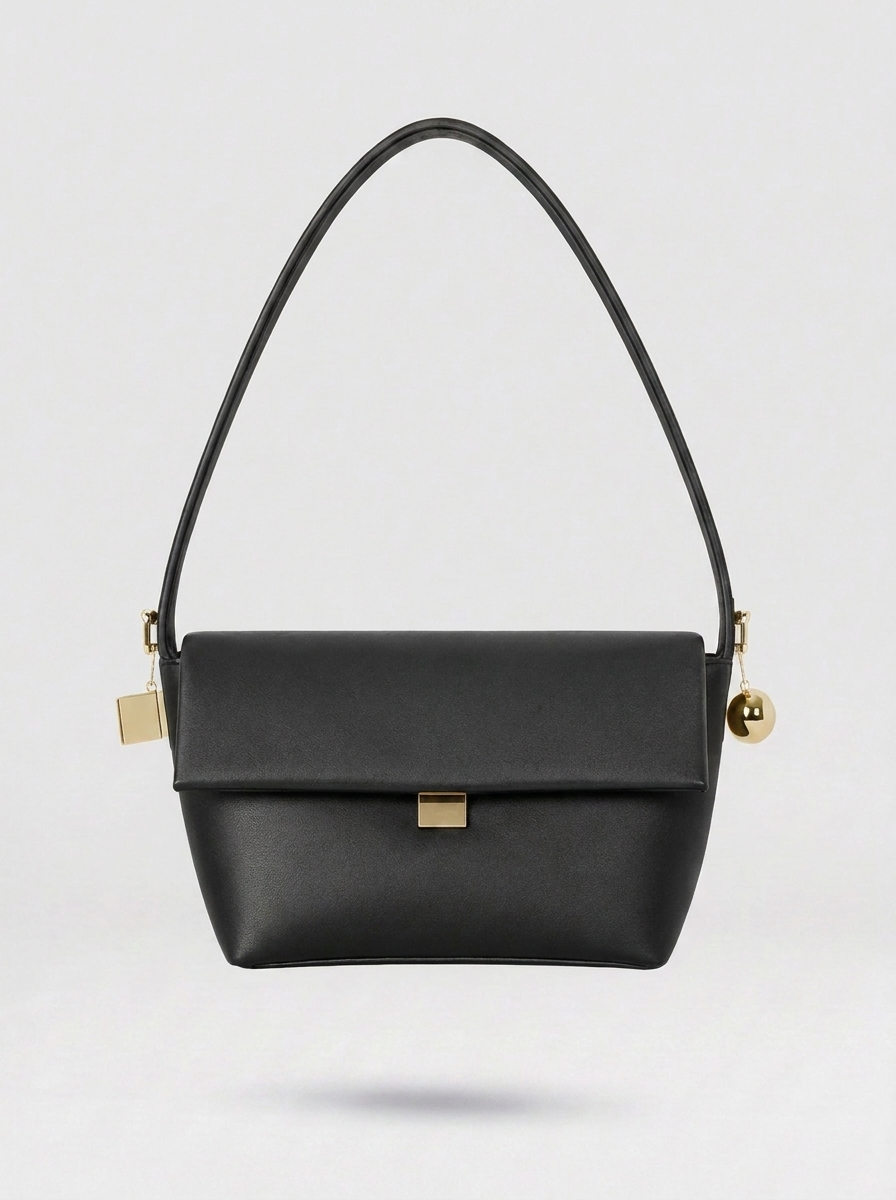 Luna Structured Flap Shoulder Bag