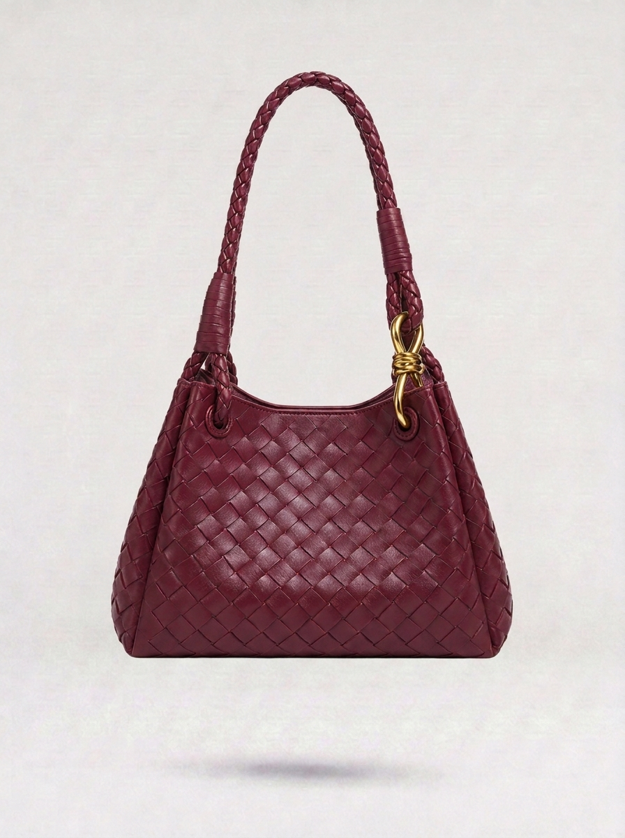 Large Mia Woven Shoulder Bag