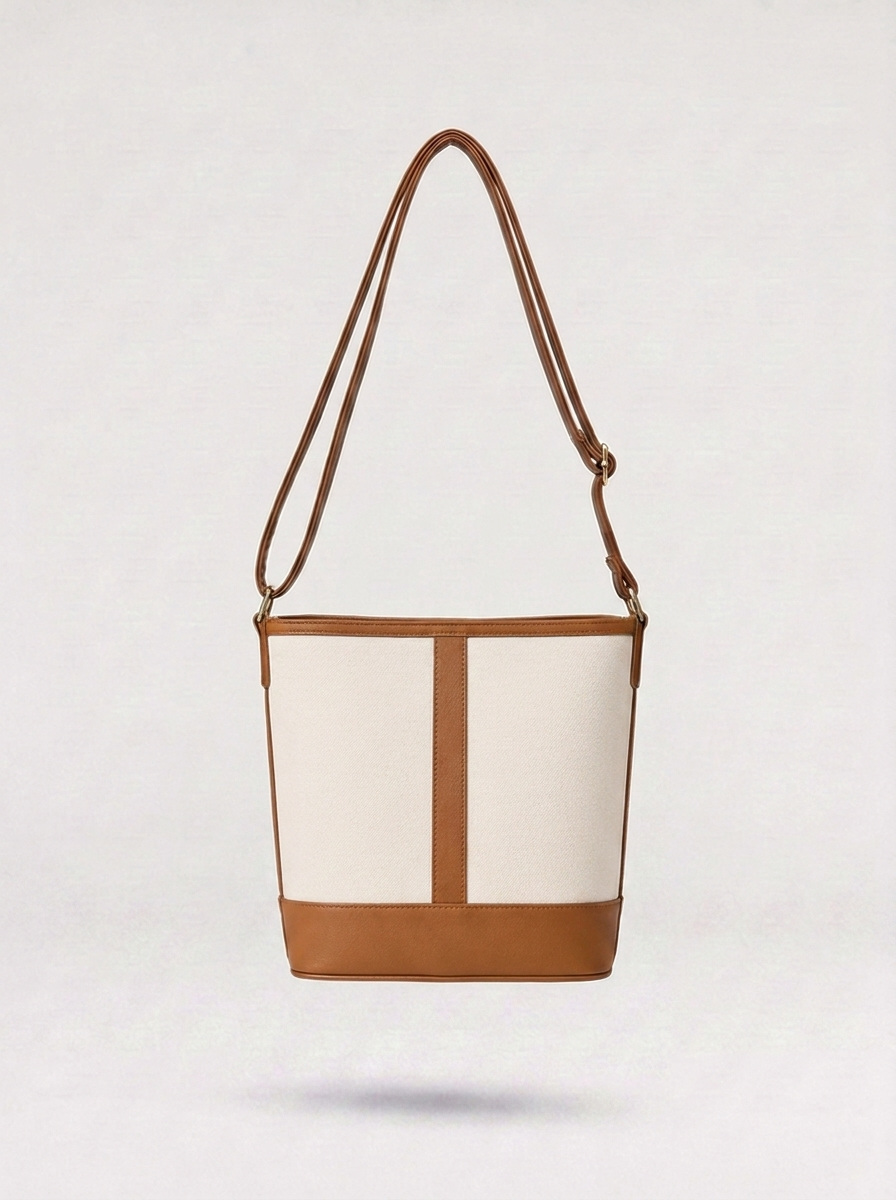 Cara Two-Tone Bucket Bag