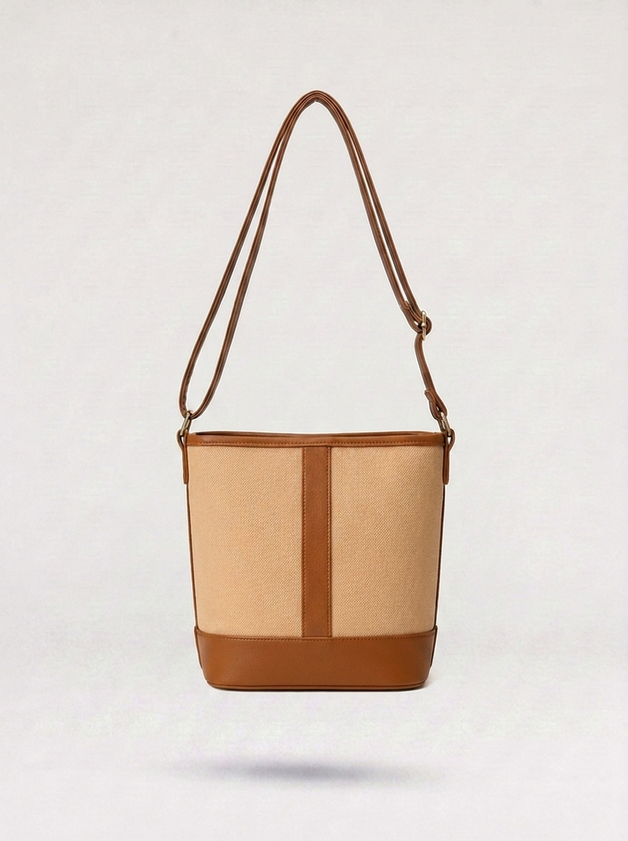 Cara Two-Tone Bucket Bag
