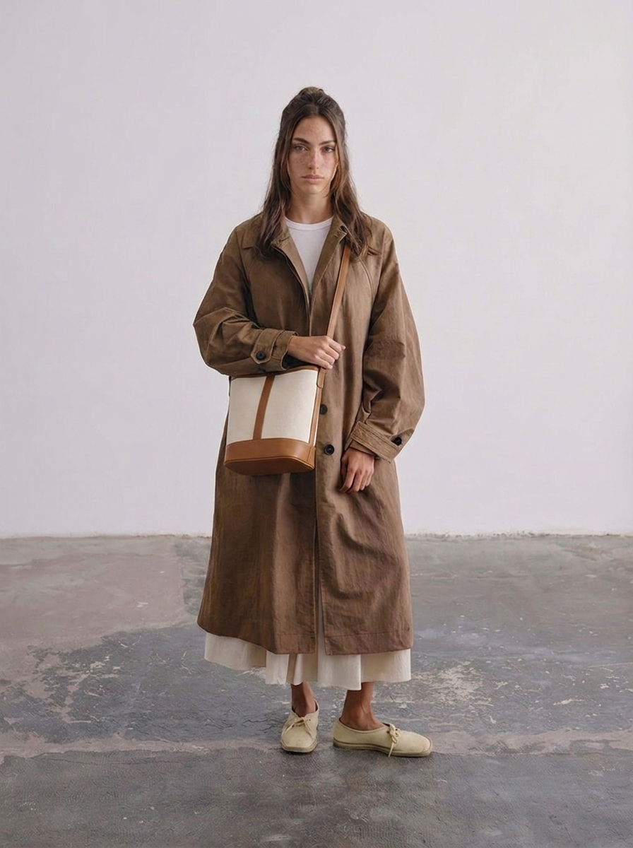 Cara Two-Tone Bucket Bag