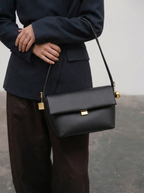 Luna Structured Flap Shoulder Bag