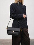 Luna Structured Flap Shoulder Bag