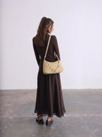 Lena Woven Straw Shoulder Bag