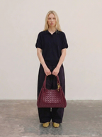 Large Mia Woven Shoulder Bag