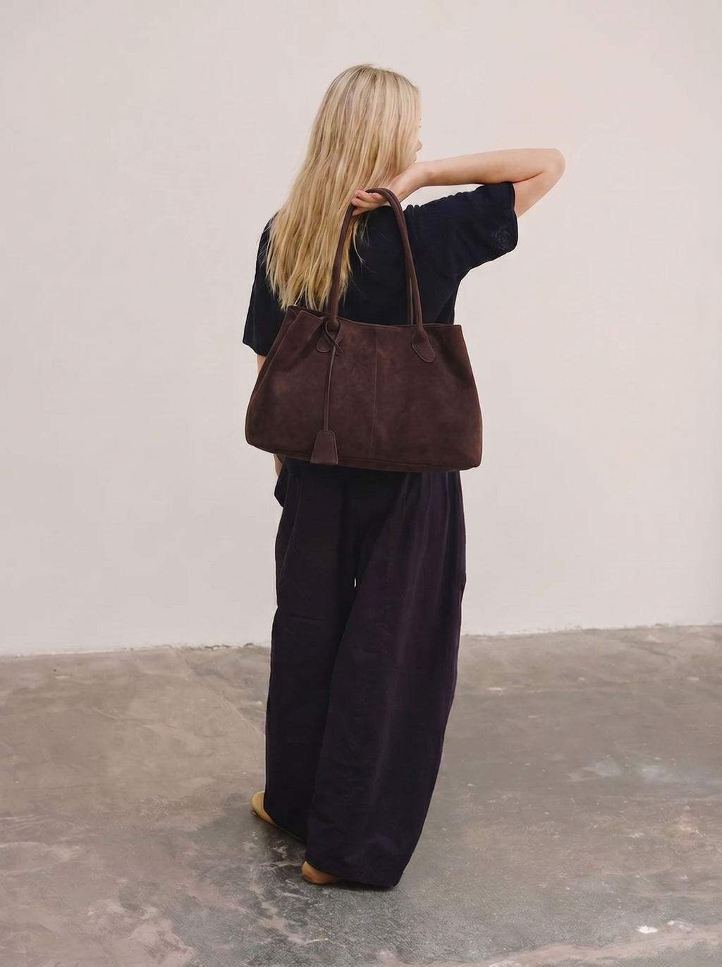 Lea Suede Knot Tote Bag