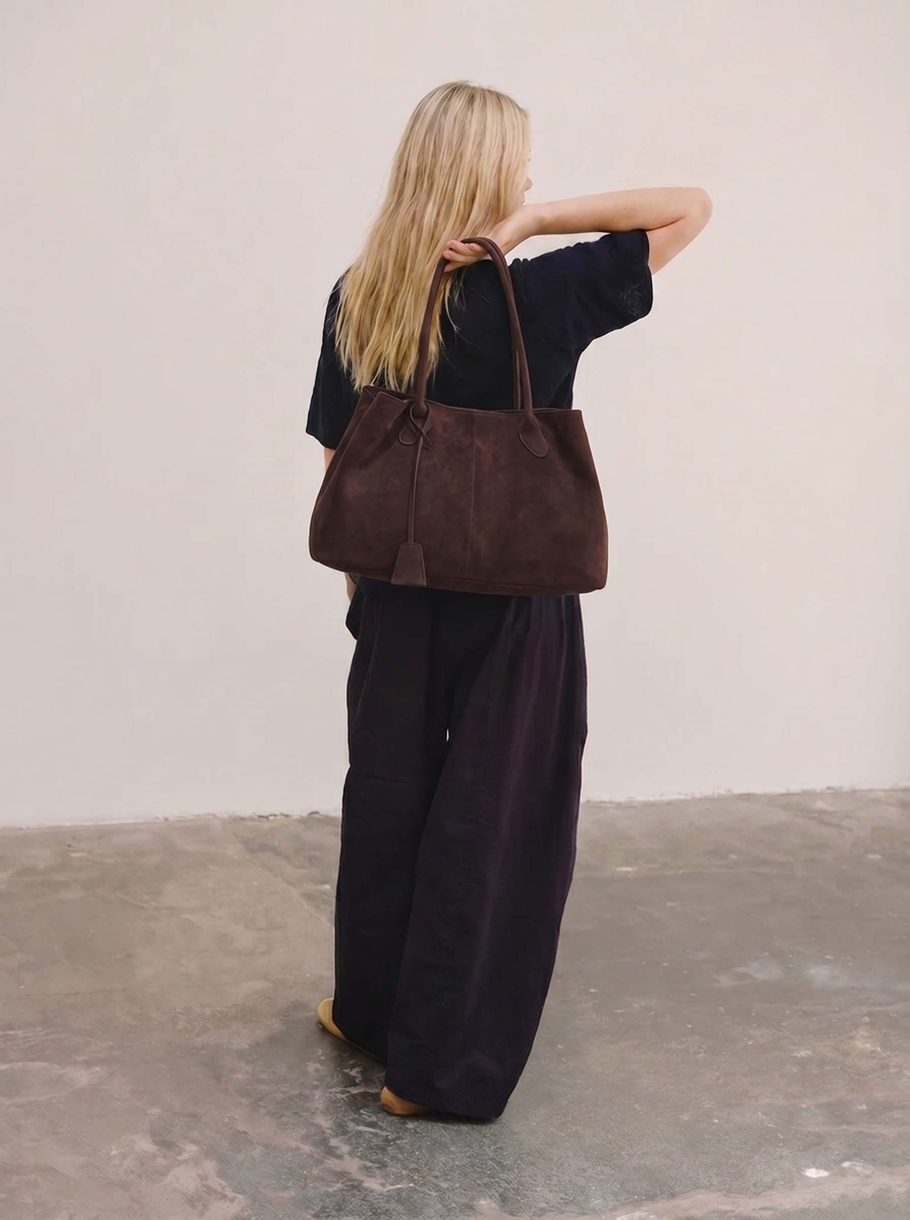 Lea Suede Knot Tote Bag