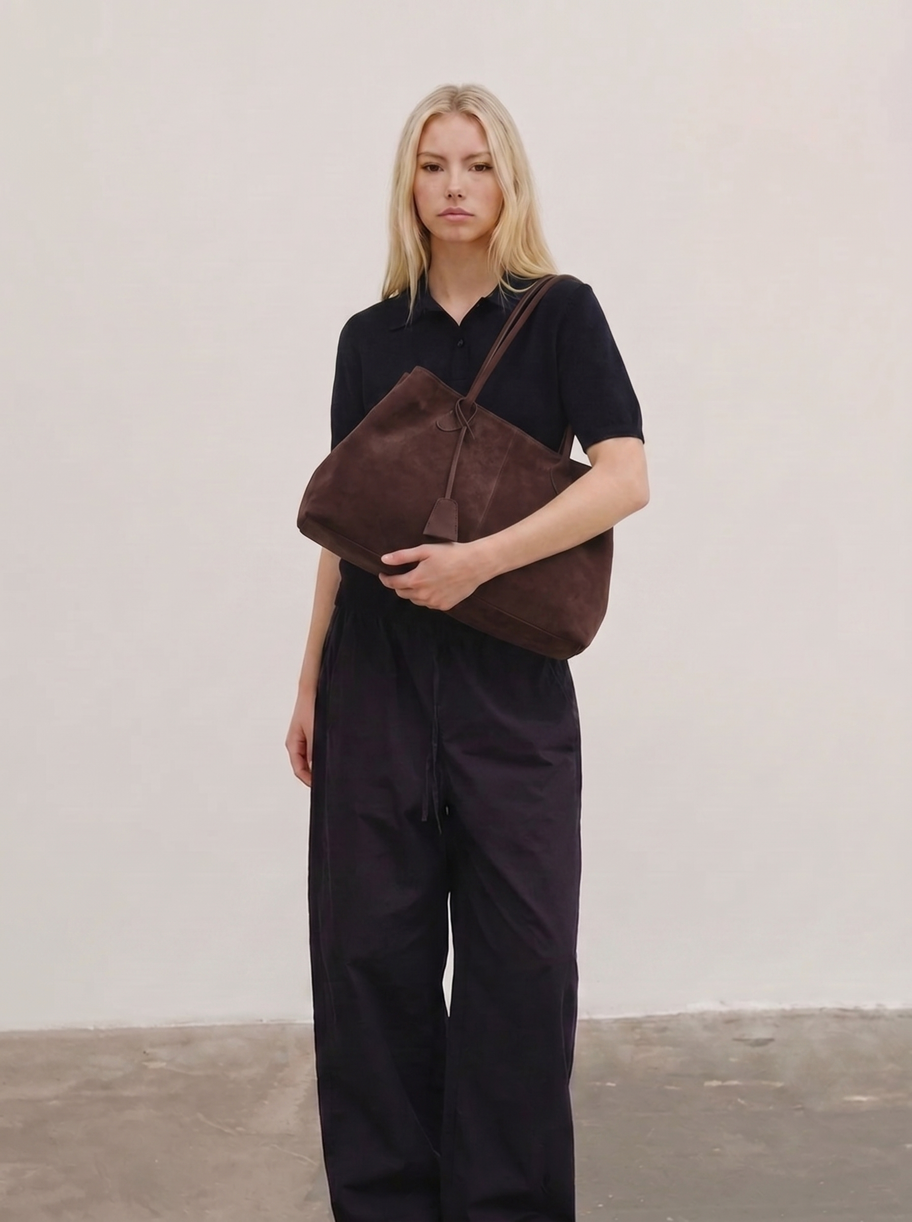 Lea Suede Knot Tote Bag