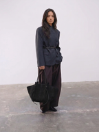 Raya Suede Knotted Tote Bag