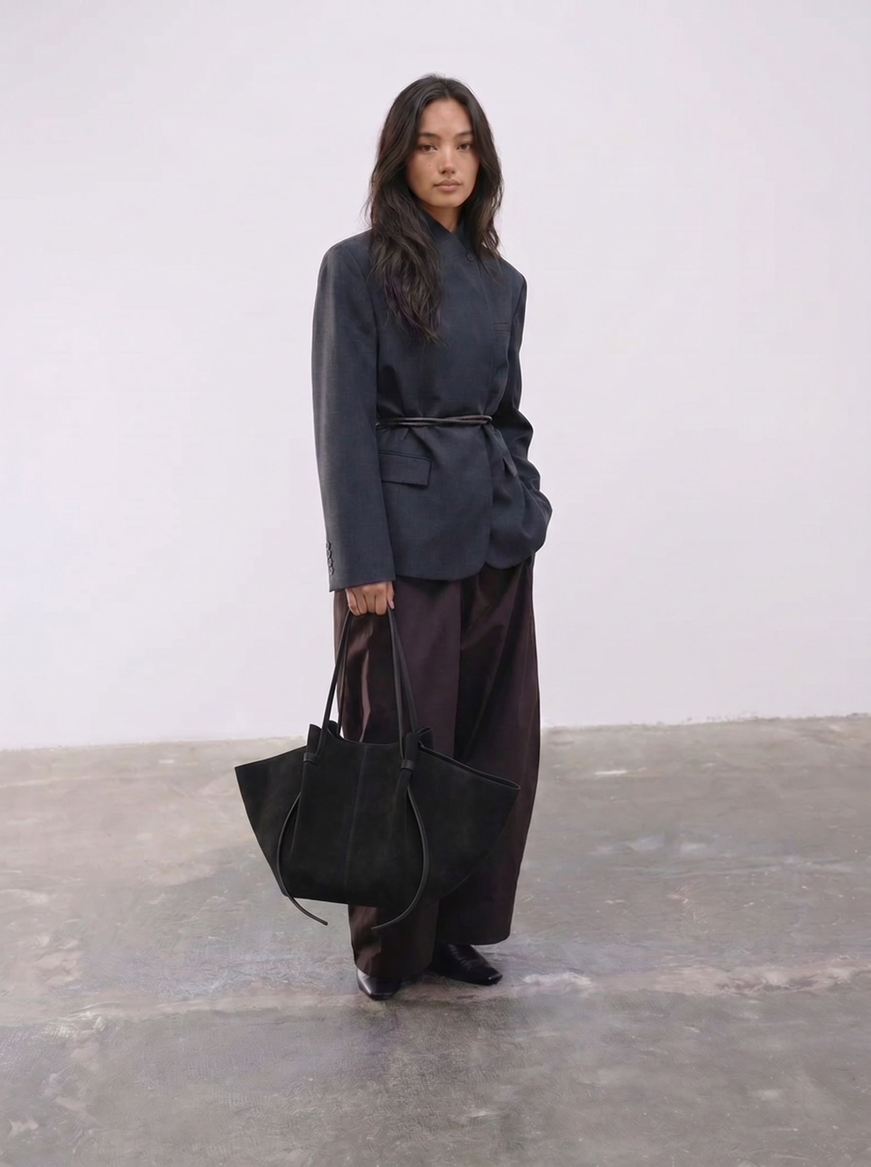 Raya Suede Knotted Tote Bag