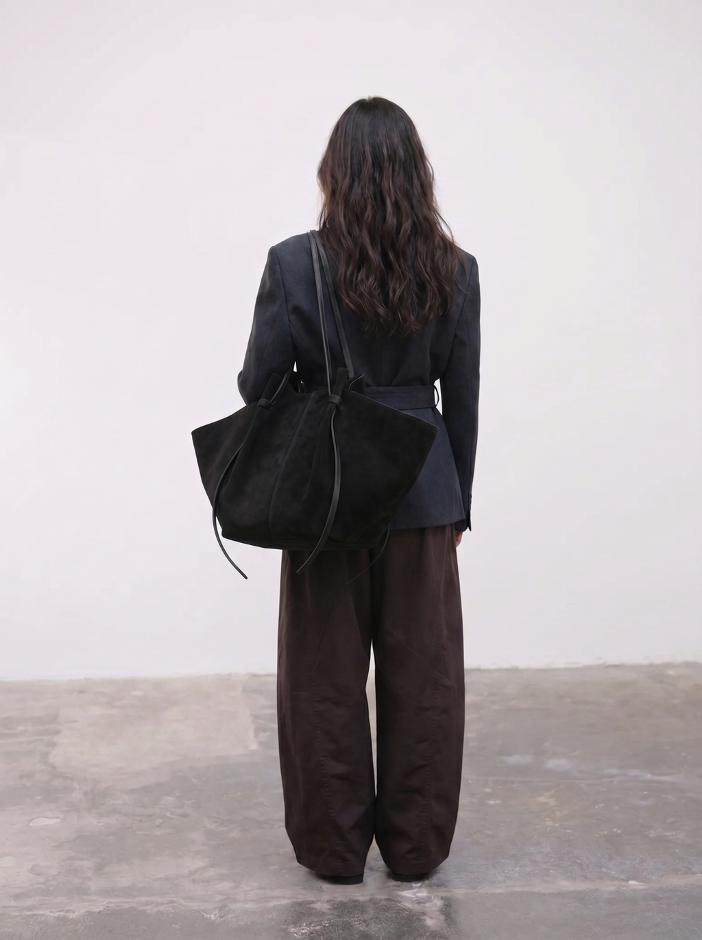 Raya Suede Knotted Tote Bag